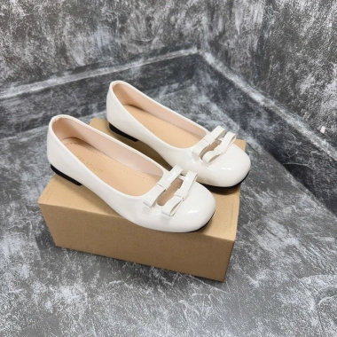 Giày nữ búp bê 2 nơ da mềm, đế bệt dẻo êm chân - Thời trang, giảm giá 135k