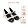 Giày Nữ Cao Gót 5cm Búp Bê Nơ Quai Gài Ngọc Trai - Carnaval Siểu Xinh, Giảm Giá 22% - 400k