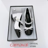 Giày Nữ Cao Gót 5cm Búp Bê Nơ Quai Gài Ngọc Trai - Carnaval Siểu Xinh, Giảm Giá 22% - 400k 3