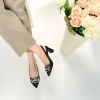 Giày Nữ Cao Gót Mũi Nhọn Phối Nơ, Guốc Slingback Gót Trụ Thanh Lịch NUDDO N7.100 3