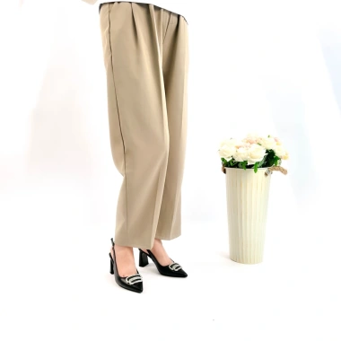 Giày Nữ Cao Gót Mũi Nhọn Phối Nơ, Guốc Slingback Gót Trụ Thanh Lịch NUDDO N7.100