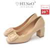 Giày Nữ Công Sở HT.NEO Da Cao Cấp Gót Trụ 6cm - Classic Sang Trọng, Giá 520.000đ 2