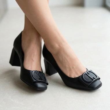 Giày Nữ Công Sở HT.NEO Da Cao Cấp Gót Trụ 6cm - Classic Sang Trọng, Giá 520.000đ
