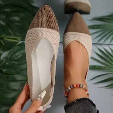 Giày nữ da báo size lớn, mũi nhọn, đế bằng, thoáng khí, phù hợp làm việc 6PKL