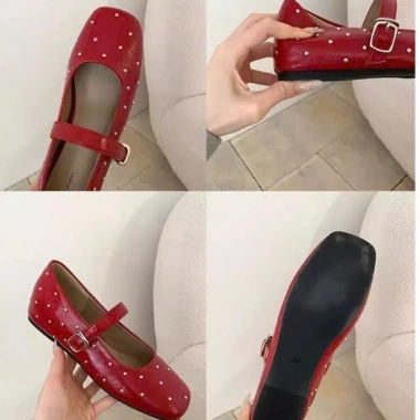 Giày nữ đế cao 3cm mũi vuông đính đá cá tính - Mary Jane búp bê tiểu thư 6.002, full box, giảm còn 269.000đ 7 Giày nữ đế cao 3cm mũi vuông đính đá cá tính - Mary Jane búp bê tiểu thư 6.002, full box, giảm còn 269.000đ 7