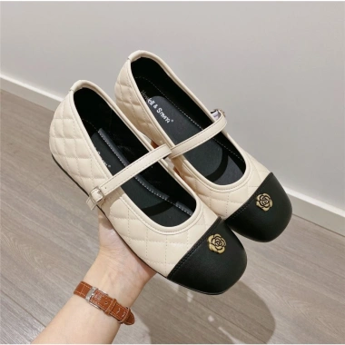 Giày Nữ Độn Đế 3cm Da Mềm Hoa Trà Hàng QC Loại 1 Full Hộp - Giá 340k
