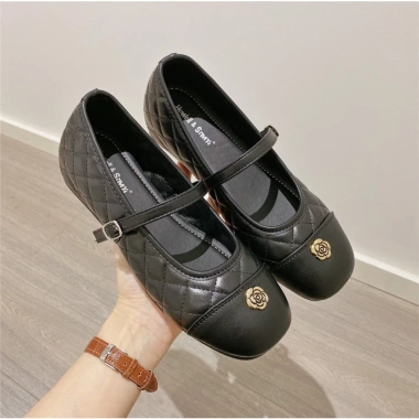 Giày Nữ Độn Đế 3cm Da Mềm Hoa Trà Hàng QC Loại 1 Full Hộp - Giá 340k