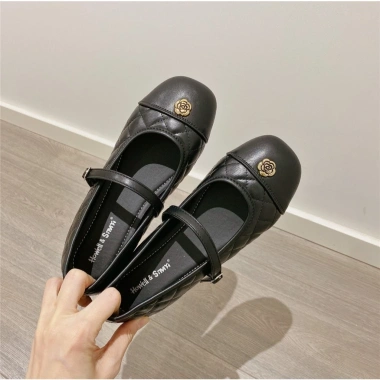 Giày Nữ Độn Đế 3cm Da Mềm Hoa Trà Hàng QC Loại 1 Full Hộp - Giá 340k