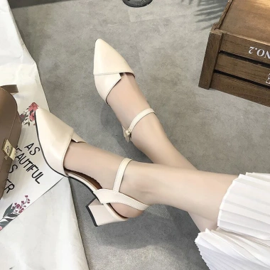 Giày Nữ Gót Vuông Sang Trọng - Sục Công Sở Quai Hậu, Giá 109.000đ Giảm Sốc
