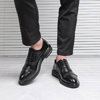 Giày Oxford Nam TIBAS Da Bò Đen Đế Cao 4cm Lịch Lãm - Sang Trọng, Giá 592.000đ