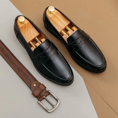 Giày Penny Loafer Da Cao Cấp, Đế Khâu 100% Tăng Cao 4-5cm, Giày Lười Sơn Tùng Hot Trend - Giá 38.000₫