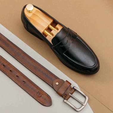 Giày Penny Loafer Da Cao Cấp, Đế Khâu 100% Tăng Cao 4-5cm, Giày Lười Sơn Tùng Hot Trend - Giá 38.000₫