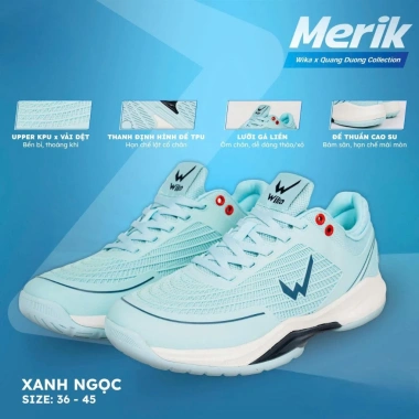 Giày Pickleball WIKA MERIK x Quang DƯƠNG Pro Series - Thiết Kế Hiện Đại Cho Nam và Nữ, Giá Giảm 1,520,000₫