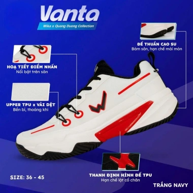 Giày Pickleball WIKA VANTA x Quang Dương Pro Series chính hãng, đệm nâng cấp, giá chỉ 1.43 triệu 6 Giày Pickleball WIKA VANTA x Quang Dương Pro Series chính hãng, đệm nâng cấp, giá chỉ 1.43 triệu 6