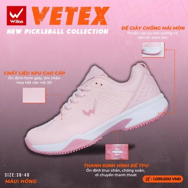 Giày Pickleball Wika Vetex chính hãng KPU bền, đệm Eva giảm chấn, giữ form - 999.000₫ 4