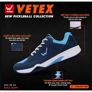 Giày Pickleball Wika Vetex chính hãng KPU bền, đệm Eva giảm chấn, giữ form - 999.000₫ 9