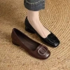 Giày Retro nữ mũi vuông slip-on da mềm nhẹ, đế bằng, giá 283.847₫, giảm 18% 6