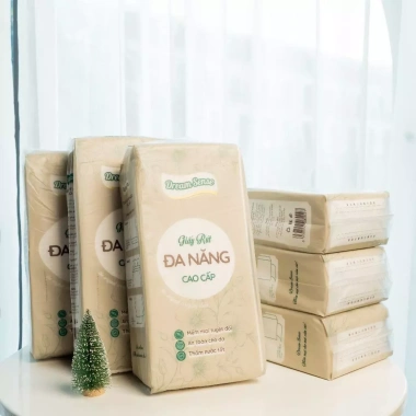 Giấy Rút Đa Năng DreamSense Khăn Giấy Cao Cấp Mềm Mịn An Toàn Da Thấm Hút Tốt 4 Bịch 1.280 Tờ 6