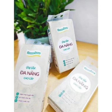 Giấy Rút Đa Năng DreamSense Khăn Giấy Cao Cấp Mềm Mịn An Toàn Da Thấm Hút Tốt 4 Bịch 1.280 Tờ 8