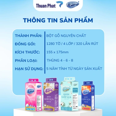 Giấy Rút Đáy Đa Năng Elene 4 Lớp Cao Cấp, Mềm Mịn, An Toàn Combo 8 Gói Giá Ưu Đãi