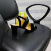 Giày sandal cao gót bigsize nữ size 40-42 quai ngang màu đen công sở thanh lịch 8