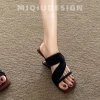 Giày sandal cao gót nữ hai dây, mũi vuông, đế nêm đa năng - Giá ưu đãi 210.960₫ 3
