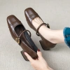 Giày sandal cao gót vá mũi 5 phân LT34 - Quai cài khuy vuông, quai ngang, giảm còn 198.000₫ 2