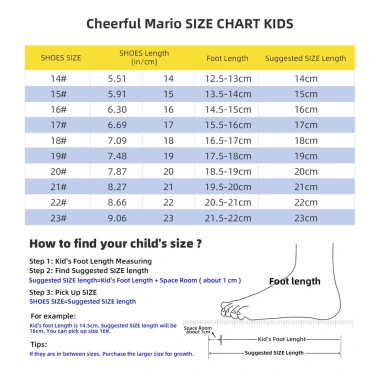 Giày sandal CHEERFUL MARIO đế mềm chống trượt, chống thấm nước, phong cách Hàn Quốc thời trang mùa hè cho bé 9