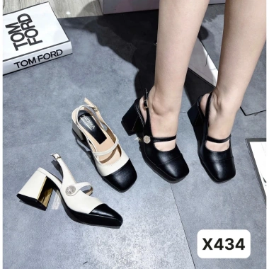 Giày sandal công sở Mona X434 cao gót mũi vuông 7p - Giá ưu đãi 335.000 VND