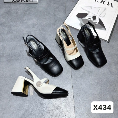 Giày sandal công sở Mona X434 cao gót mũi vuông 7p - Giá ưu đãi 335.000 VND