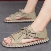Giày sandal da La Mã nam mùa hè 2.025 đế mềm không trơn trượt thích hợp đi biển lái xe ngày thường giảm 23% 2