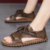Giày sandal da La Mã nam mùa hè 2.025 đế mềm không trơn trượt thích hợp đi biển lái xe ngày thường giảm 23% 4