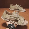 Giày sandal da La Mã nam mùa hè 2.025 đế mềm không trơn trượt thích hợp đi biển lái xe ngày thường giảm 23% 7