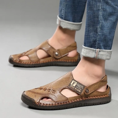 Giày sandal da thoáng khí thời trang nam - Đi biển nhẹ nhàng, chỉ 420.000₫ 2