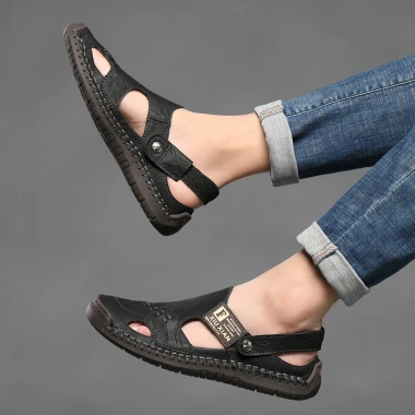 Giày sandal da thoáng khí thời trang nam - Đi biển nhẹ nhàng, chỉ 420.000₫ 6