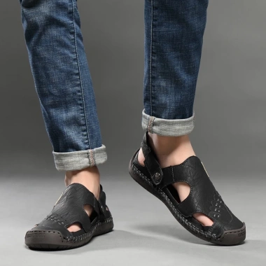 Giày sandal da thoáng khí thời trang nam - Đi biển nhẹ nhàng, chỉ 420.000₫ 7