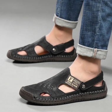 Giày sandal da thoáng khí thời trang nam - Đi biển nhẹ nhàng, chỉ 420.000₫ 8