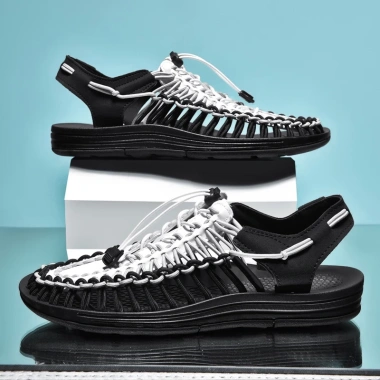 Giày sandal đế bằng, thiết kế bện dây thời trang - Đi biển giá 299.900 VNĐ