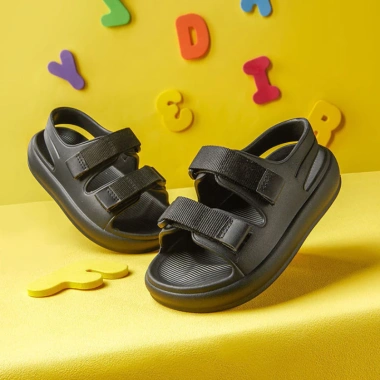 Giày sandal Mario cho bé trai, bé gái - Đen velcro, đế mềm, chống trơn trượt, thoáng khí mùa hè Giày sandal Mario cho bé trai, bé gái - Đen velcro, đế mềm, chống trơn trượt, thoáng khí mùa hè