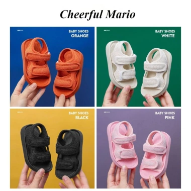 Giày sandal Mario quai hậu vải an toàn cho trẻ sơ sinh – Đệm êm, không gây hại, giá chỉ 180.600₫ 4 Giày sandal Mario quai hậu vải an toàn cho trẻ sơ sinh – Đệm êm, không gây hại, giá chỉ 180.600₫ 4