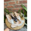 Giày sandal mũi nhọn đính hoa ngọc lấp lánh, quí phái, đế vuông T262H cho nữ dự tiệc cô dâu 7
