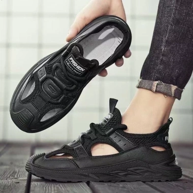Giày sandal nam buộc dây dệt, đế rỗng dày, chống mài mòn, đi biển - 179.000₫ 4