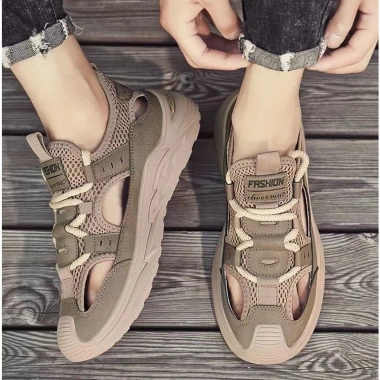Giày sandal nam buộc dây dệt, đế rỗng dày, chống mài mòn, đi biển - 179.000₫ 8
