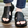 Giày sandal nam da mềm 2.024 phong cách mới mùa hè, đế đi biển thời trang - Giá 227.741₫ 2