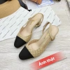 Giày sandal nữ cao gót vuông 5cm mũi đen trần trám – Fullbox Bill túi, giá chỉ 395.000₫ (giảm từ 474.000₫) 3