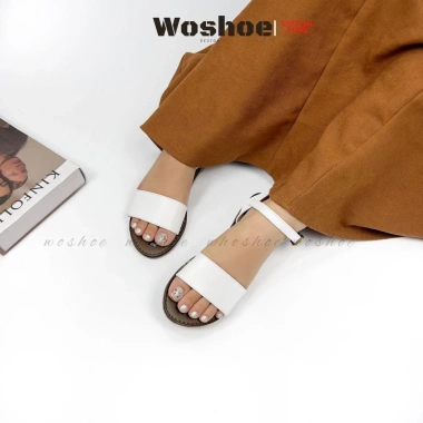 Giày sandal nữ quai ngang đế bệt WOSHOE Đi học, đi biển, size 34‑42, 159.000₫
