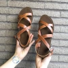 Giày sandal quai mảnh nữ đi học thời trang Hishoo Ulzzang S049 - Quai hậu đan chéo, bigsize, giảm tới 345.000₫ 3
