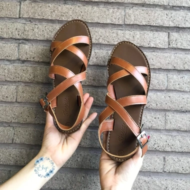 Giày sandal quai mảnh nữ đi học thời trang Hishoo Ulzzang S049 - Quai hậu đan chéo, bigsize, giảm tới 345.000₫ 3