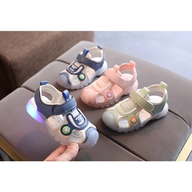 Giày sandal thể thao trẻ em xuân hè – Đế mềm, lưới rỗng, mũi đi biển, thời trang 7