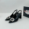 Giày Slingback Nữ Cao Gót Mũi Nhọn Phối Nơ NUDDO N7.400 Đế Trụ Thanh Lịch Giá 475k 3
